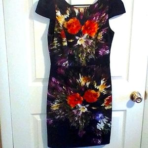 Floral Maia sheath dress with cap sleeves